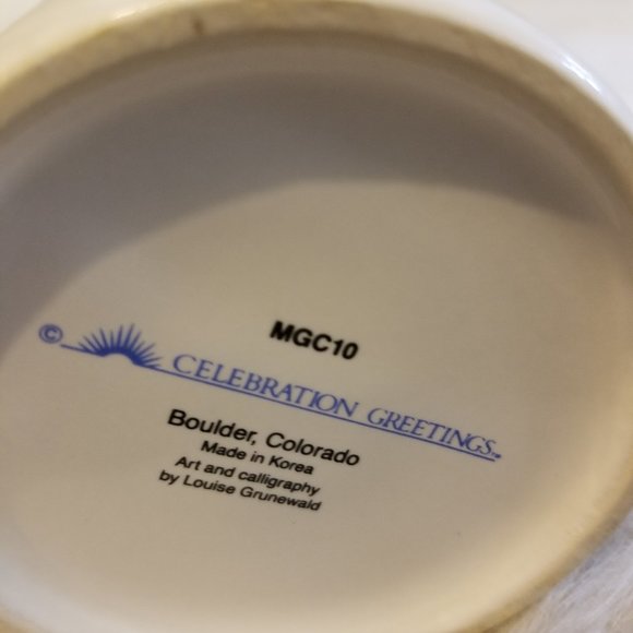 Celebration Greetings Faith Themed Coffee Mug Vtg - Picture 6 of 6